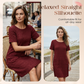 ⌛Limited-time offer-Women's Round Neck Textured Knee-Length Dress