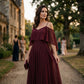 💃 Women’s Elegant Cold Shoulder Flowing Maxi Dress