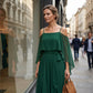 💃 Women’s Elegant Cold Shoulder Flowing Maxi Dress
