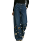 👖✨ Plus Size High Waist Stretch Straight Jeans – 50% OFF! Vintage Wide Leg, Metal Ring Detail, Button Fly – all-season Comfort For Every Body
