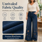 👖✨ Plus Size High Waist Stretch Straight Jeans – 50% OFF! Vintage Wide Leg, Metal Ring Detail, Button Fly – all-season Comfort For Every Body