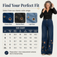 👖✨ Plus Size High Waist Stretch Straight Jeans – 50% OFF! Vintage Wide Leg, Metal Ring Detail, Button Fly – all-season Comfort For Every Body