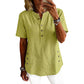👕Women’s Relaxed Henley Top – Soft Casual Short Sleeve Shirt With Side Button Detail ✨