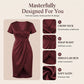 💖👗Women's Short Sleeve V-Neck Asymmetrical Wrap Dress– Elegant, Comfortable & Perfect For Any Occasion✨