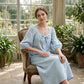 💙Casual Solid Color Midi Dress With Elegant Bowknot And Square Neck – Flattering Fit, Soft Fabric & Effortless Elegance ✨