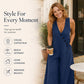 🌿✨Women's Sleeveless V-Neck Jumpsuit with Pockets – Lightweight, Flattering & Made For Comfort💃