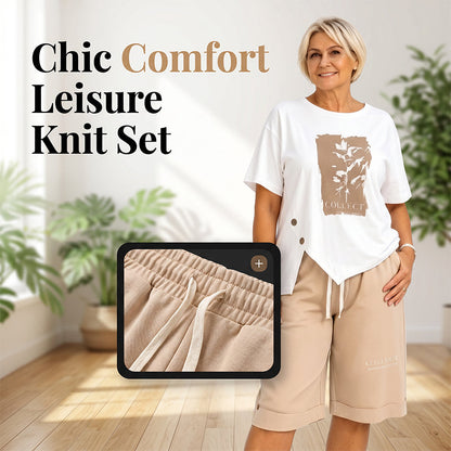 🌞Summer Hot Sale 55% OFF⚡50K+ SOLD💕👕Women Casual Two Piece Summer Shorts Set✨Loose Short Sleeve Top + Elastic Waist Shorts Loungewear Holiday Matching Outfit