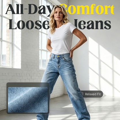 📢📢40% OFF !! ⏰Women’s Casual Loose Fit Straight Leg Jeans