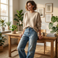 📢📢40% OFF !! ⏰Women’s Casual Loose Fit Straight Leg Jeans