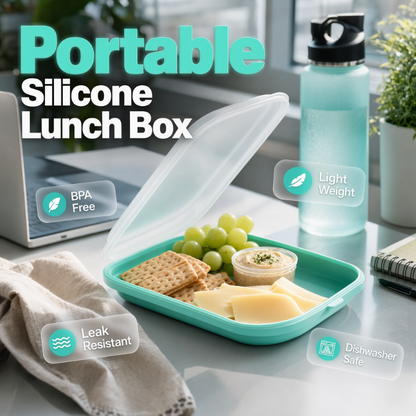 🎉 2026 Sale — Over 26,000 Sold! 💞 Portable Food-Grade Silicone Lunch Box – Leak-Proof, Airtight Seal & BPA-Free. Keeps Your Soup, Salad & Snacks Fresh Until Lunchtime 🌿
