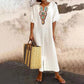 🌸Women's Embroidered Maxi Dress with Front Slit– Elegant Flowing Style With Front Slit ✨