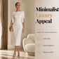 ✨Women's Slim-Fit Crew-Neck Dress– Elegant Quiet Luxury Style From Desk To Dinner 💎
