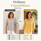 🔥👚2026 Summer Hot Sale⚡️Women's Long Sleeve Pleated Henley Neck Blouse✨Soft Breathable Elegant Casual Pleated Top Daily Commute Outfit💐