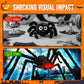 🕷️Hairy Spider with Large Web Halloween Outdoor Decoration - Turn Your Garden Into A Haunted Scene In Minutes 👻
