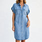 ⌛Limited-Time Offer-Women's Relaxed Denim Shirt Dress – Effortless Everyday Style With A Flattering Relaxed Fit 👗