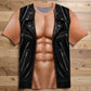 😄 Men's Funny Fake Muscle Print T-Shirt – Instant Muscle Look & Everyday Fun Style