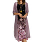 🌸Flattering Floral Dress Set – Elegant Sheer Cardigan & Flattering Summer Style ✨