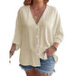 ⌛Limited-Time Offer-Women’s V-Neck Button Up Cardigan Casual Shirt – Lightweight Elegance For Effortless Everyday Style