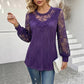 ✨Women's Elegant Lace Patchwork Top – Feminine Detail & Effortless Everyday Style🤍