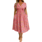 ⏳LAST DAY SALE 🌿Women's V-Neck Floral Print Dress With Twist Waist – Elegant, Flattering & Effortlessly Chic ✨