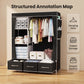 🏠Portable Wardrobe with 3 Drawers – Create A Clutter-Free Bedroom With Smart Storage Space