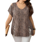 ⏳LAST DAY SALE ONLY $17.99!!🐆Women's Leopard Print Loose V-Neck T-Shirt✨