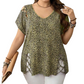 ⏳LAST DAY SALE ONLY $17.99!!🐆Women's Leopard Print Loose V-Neck T-Shirt✨