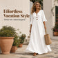 🌸Women's V-Neck Ruffle Sleeve Maxi Dress – Effortless Everyday Style✨