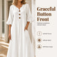 🌸Women's V-Neck Ruffle Sleeve Maxi Dress – Effortless Everyday Style✨