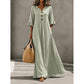 🌸Women's V-Neck Ruffle Sleeve Maxi Dress – Effortless Everyday Style✨