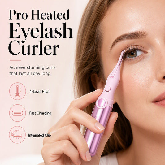 🔥💐Last Day Special Price £12.99‼️ ✨Rechargeable Heated Eyelash Curler | Get Long-Lasting Perfect Lash Curls Anytime🔋