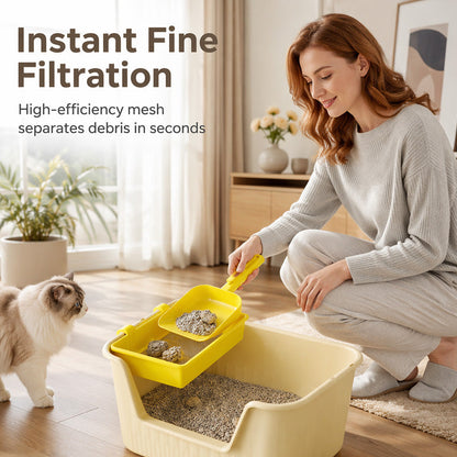 🐱 Space-Saving Hanging Cat Litter Sifter – Fast Sifting, Less Waste & A Cleaner Litter Box Routine ✨