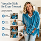 ⌛Limited-Time Offer-Women's Loose-Fit Velvet Drawstring Pullover Sweatshirt