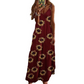🌻 Women's Sunflower V-Neck Maxi Dress – Lightweight, Flowy & Perfect For Sunny Days ✨