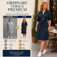 ✨Women's 3/4 Sleeve Shirt Dress with Belt– Effortless Elegance & Flattering Style 🤍