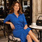 ✨Women's 3/4 Sleeve Shirt Dress with Belt– Effortless Elegance & Flattering Style 🤍