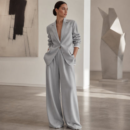 ✨🛍️Fresh Drop - Blazer & Wide-Leg Pant Suit – Effortless Elegance For Work & Weekend Style 🤍