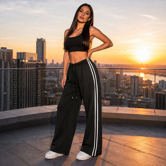 ⏳Time-Limited Special⏰Women's  Chic Striped Drawstring Track Pants