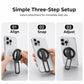 📱 Magnetic Phone Ring Holder with Finger Strap– Strong Hold, Soft Comfort & Hands-Free Freedom ✨