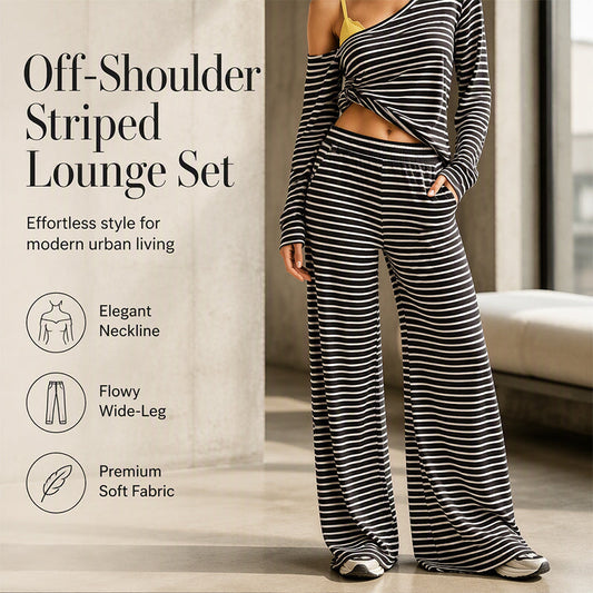 ☀️ Effortless Stripe Lounge Set– Soft, Stylish & Perfect For Every Occasion✨