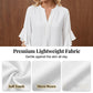 ✨Women's Ruffle Sleeve Notch V-Neck Top– Flowy Comfort With Feminine Style 🌸