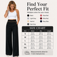 🔥Must-Have👖 Contrast-Trim Wide-Leg Pants – legant Drape & Flattering High-Rise
