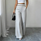 🔥Must-Have👖 Contrast-Trim Wide-Leg Pants – legant Drape & Flattering High-Rise