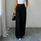 🔥Must-Have👖 Contrast-Trim Wide-Leg Pants – legant Drape & Flattering High-Rise