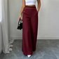 🔥Must-Have👖 Contrast-Trim Wide-Leg Pants – legant Drape & Flattering High-Rise