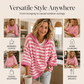 ✨🛍️Fresh Drop - Casual Hooded Pullover with Stripes – Easy Style for Coffee Runs or Relaxed Days