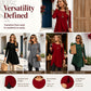 ⌛Limited-time offer-Women's Solid Color Long Sleeve Asymmetrical Dress