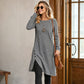 ⌛Limited-time offer-Women's Solid Color Long Sleeve Asymmetrical Dress