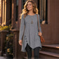 ⌛Limited-time offer-Women's Solid Color Long Sleeve Asymmetrical Dress