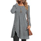 ⌛Limited-time offer-Women's Solid Color Long Sleeve Asymmetrical Dress